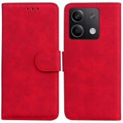 Lacné Kryty | Peňaženkové puzdro Solid červené – Xiaomi Redmi Note 13 5G | Lacné Kryty