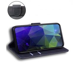 Lacné Kryty | Peňaženkové puzdro Solid čierne – Xiaomi Redmi Note 13 5G | Lacné Kryty
