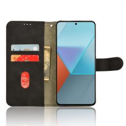 Lacné Kryty | Peňaženkové puzdro Solid čierne – Xiaomi Redmi Note 13 Pro 5G / Poco X6 5G | Lacné Kryty