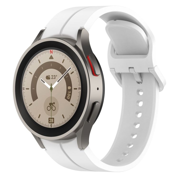 Remienok Groove Wristband biely pre Samsung Galaxy Watch 6 Classic  a Watch 6 