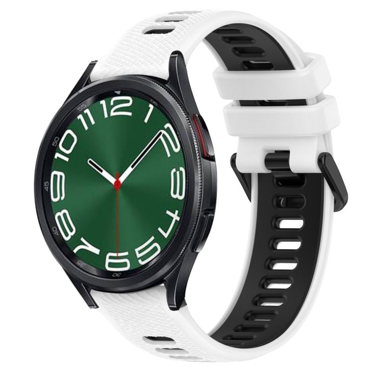 Remienok Sport Wristband bielo-čierny pre Samsung Galaxy Watch 6 Classic  a Watch 6 