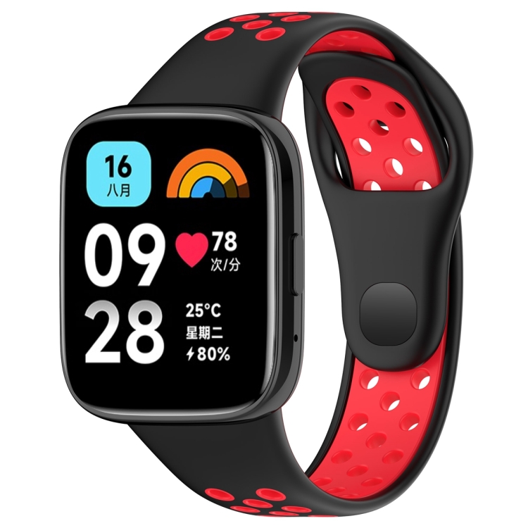 Remienok Sport Wristband čierno-červený pre Xiaomi Redmi Watch 3 Active