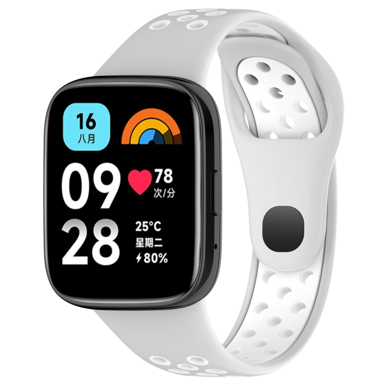 Remienok Sport Wristband sivo-biely pre Xiaomi Redmi Watch 3 Active