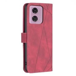 Knižkové puzdro Rhombus červené – Motorola Moto G34 5G | Lacné Kryty Lacné Kryty | Knižkové puzdro Rhombus červené – Motorola Moto G34 5G | Lacné Kryty