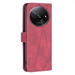 Knižkové puzdro Rhombus červené – Xiaomi Redmi A3 | Lacné Kryty Lacné Kryty | Knižkové puzdro Rhombus červené – Xiaomi Redmi A3 | Lacné Kryty