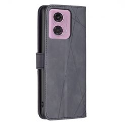 Knižkové puzdro Rhombus čierne – Motorola Moto G34 5G | Lacné Kryty Lacné Kryty | Knižkové puzdro Rhombus čierne – Motorola Moto G34 5G | Lacné Kryty