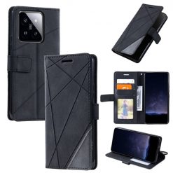 Lacné Kryty | Knižkové puzdro Rhombus čierne – Xiaomi 14 | Lacné Kryty