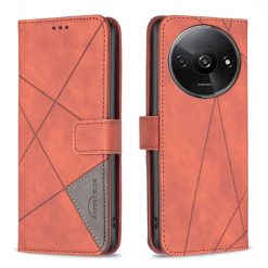 Knižkové puzdro Rhombus hnedé – Xiaomi Redmi A3 | Lacné Kryty Lacné Kryty | Knižkové puzdro Rhombus hnedé – Xiaomi Redmi A3 | Lacné Kryty