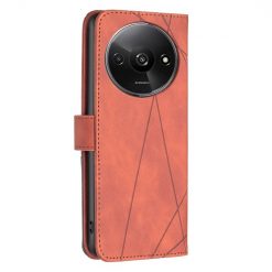 Knižkové puzdro Rhombus hnedé – Xiaomi Redmi A3 | Lacné Kryty Lacné Kryty | Knižkové puzdro Rhombus hnedé – Xiaomi Redmi A3 | Lacné Kryty