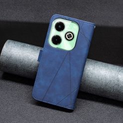 Lacné Kryty | Knižkové puzdro Rhombus modré – Infinix Hot 40 Pro | Lacné Kryty