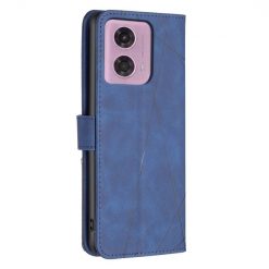 Lacné Kryty | Knižkové puzdro Rhombus modré – Motorola Moto G04 / G24 / E14 | Lacné Kryty