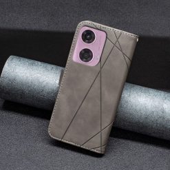 Knižkové puzdro Rhombus sivé – Motorola Moto G04 / G24 / E14 | Lacné Kryty Lacné Kryty | Knižkové puzdro Rhombus sivé – Motorola Moto G04 / G24 / E14 | Lacné Kryty