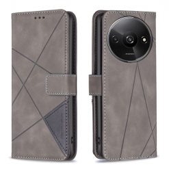 Knižkové puzdro Rhombus sivé – Xiaomi Redmi A3 | Lacné Kryty Lacné Kryty | Knižkové puzdro Rhombus sivé – Xiaomi Redmi A3 | Lacné Kryty