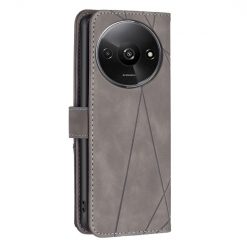 Knižkové puzdro Rhombus sivé – Xiaomi Redmi A3 | Lacné Kryty Lacné Kryty | Knižkové puzdro Rhombus sivé – Xiaomi Redmi A3 | Lacné Kryty