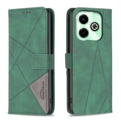 Lacné Kryty | Knižkové puzdro Rhombus zelené – Infinix Hot 40 Pro | Lacné Kryty