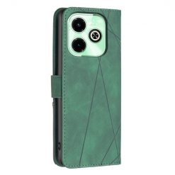 Lacné Kryty | Knižkové puzdro Rhombus zelené – Infinix Hot 40 Pro | Lacné Kryty