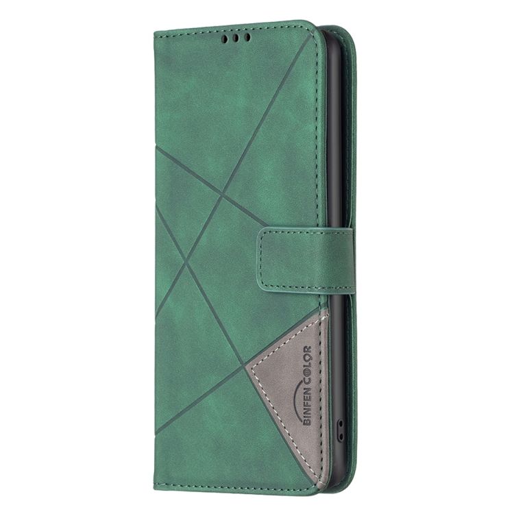 Knižkové puzdro Rhombus zelené – Motorola Moto G04 / G24