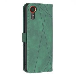 Knižkové puzdro Rhombus zelené – Samsung Galaxy Xcover 7 | Lacné Kryty Lacné Kryty | Knižkové puzdro Rhombus zelené – Samsung Galaxy Xcover 7 | Lacné Kryty