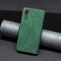 Knižkové puzdro Rhombus zelené – Samsung Galaxy Xcover 7 | Lacné Kryty Lacné Kryty | Knižkové puzdro Rhombus zelené – Samsung Galaxy Xcover 7 | Lacné Kryty