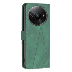 Lacné Kryty | Knižkové puzdro Rhombus zelené – Xiaomi Redmi A3 | Lacné Kryty