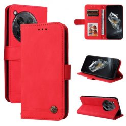 Lacné Kryty | Knižkové puzdro Skin Feel case červené – OnePlus 12R | Lacné Kryty