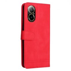 Lacné Kryty | Knižkové puzdro Skin Feel case červené – Realme C67 4G | Lacné Kryty