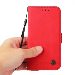 Lacné Kryty | Knižkové puzdro Skin Feel case červené – Realme C67 4G | Lacné Kryty