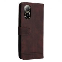 Lacné Kryty | Knižkové puzdro Skin Feel case hnedé – Realme C67 4G | Lacné Kryty