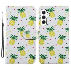Lacné Kryty | Knižkové puzdro Trendy Cross case Ananás – Samsung Galaxy A55 5G | Lacné Kryty