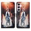 Knižkové puzdro Trendy Cross case Ruže na čiernom – Samsung Galaxy A55 5G | Lacné Kryty Lacné Kryty | Knižkové puzdro Trendy Cross case Ruže na čiernom – Samsung Galaxy A55 5G | Lacné Kryty