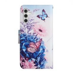 Lacné Kryty | Knižkové puzdro Trendy Cross case Modrý motýľ – Samsung Galaxy A55 5G | Lacné Kryty