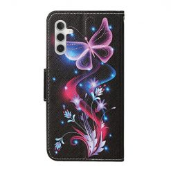 Lacné Kryty | Knižkové puzdro Trendy Cross case Nočný motýľ – Samsung Galaxy A55 5G | Lacné Kryty