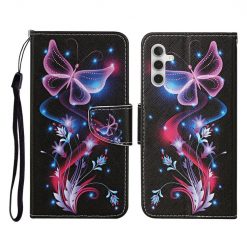 Lacné Kryty | Knižkové puzdro Trendy Cross case Nočný motýľ – Samsung Galaxy A55 5G | Lacné Kryty