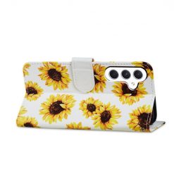 Lacné Kryty | Knižkové puzdro Trendy Cross case Slnečnica – Samsung Galaxy A55 5G | Lacné Kryty