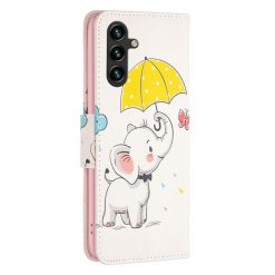 Lacné Kryty | Knižkové puzdro Trendy Cross case Sloník – Samsung Galaxy A55 5G | Lacné Kryty