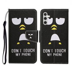 Lacné Kryty | Knižkové puzdro Trendy Cross case Tučniak – Samsung Galaxy A55 5G | Lacné Kryty