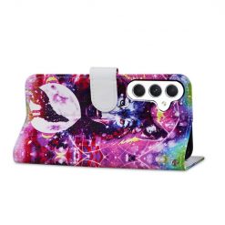 Lacné Kryty | Knižkové puzdro Trendy Cross case Vlk a mesiac – Samsung Galaxy A55 5G | Lacné Kryty