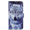 Lacné Kryty | Knižkové puzdro Trendy Cross case Vlk a mesiac – Samsung Galaxy A55 5G | Lacné Kryty