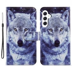 Knižkové puzdro Trendy Cross case Vlk – Samsung Galaxy A55 5G | Lacné Kryty Lacné Kryty | Knižkové puzdro Trendy Cross case Vlk – Samsung Galaxy A55 5G | Lacné Kryty