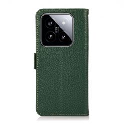 Lacné Kryty | Kožené puzdro Khazneh leather case zelené – Xiaomi 14 Ultra | Lacné Kryty