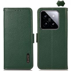 Lacné Kryty | Kožené puzdro Khazneh leather case zelené – Xiaomi 14 Ultra | Lacné Kryty