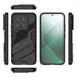 Lacné Kryty | Odolný Kryt Punk armor case čierny – Xiaomi 14 | Lacné Kryty