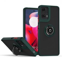 Odolný kryt Shadow Ring case tmavozelený – Motorola Moto G04 / G24