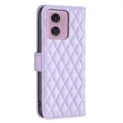 Lacné Kryty | Peňaženkové puzdro Diamond Skin case fialové – Motorola Moto G04 / G24 | Lacné Kryty