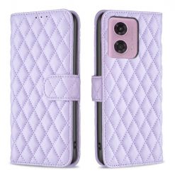 Lacné Kryty | Peňaženkové puzdro Diamond Skin case fialové – Motorola Moto G04 / G24 | Lacné Kryty