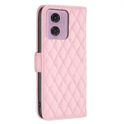 Lacné Kryty | Peňaženkové puzdro Diamond Skin case ružové – Motorola Moto G04 / G24 | Lacné Kryty