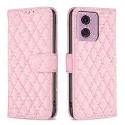 Lacné Kryty | Peňaženkové puzdro Diamond Skin case ružové – Motorola Moto G04 / G24 | Lacné Kryty