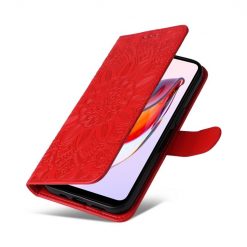 Peňaženkové puzdro Embossing Pattern Slnečnica červené – Xiaomi Redmi 12C | Lacné Kryty Lacné Kryty | Peňaženkové puzdro Embossing Pattern Slnečnica červené – Xiaomi Redmi 12C | Lacné Kryty