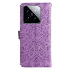 Peňaženkové puzdro Embossing Pattern Slnečnica fialové – Xiaomi 14 | Lacné Kryty Lacné Kryty | Peňaženkové puzdro Embossing Pattern Slnečnica fialové – Xiaomi 14 | Lacné Kryty