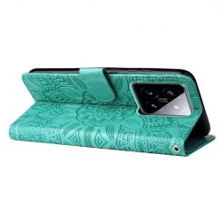 Peňaženkové puzdro Embossing Pattern Slnečnica zelené – Xiaomi 14 | Lacné Kryty Lacné Kryty | Peňaženkové puzdro Embossing Pattern Slnečnica zelené – Xiaomi 14 | Lacné Kryty
